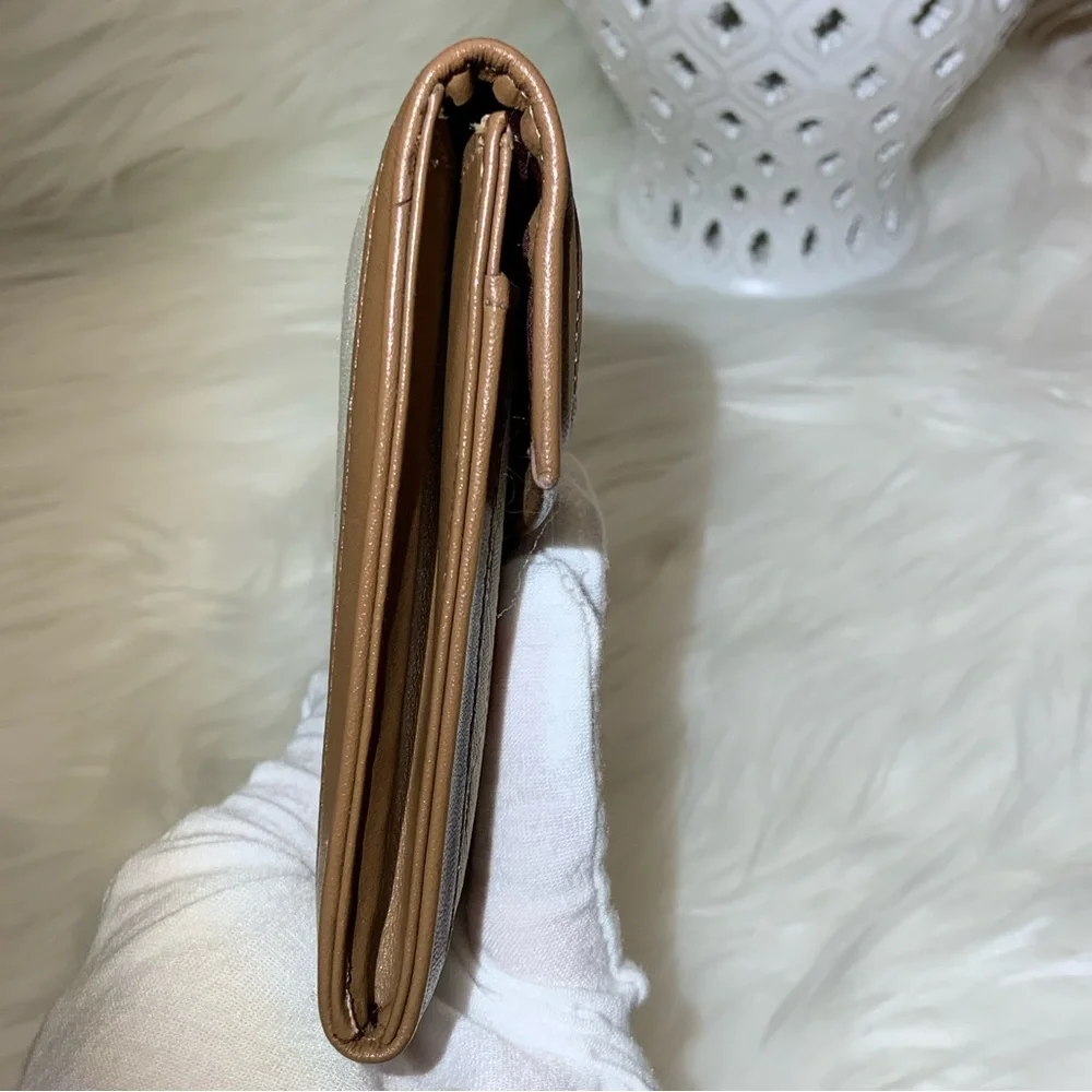 Christian Dior Vintage Honeycomb Long Wallet With COA